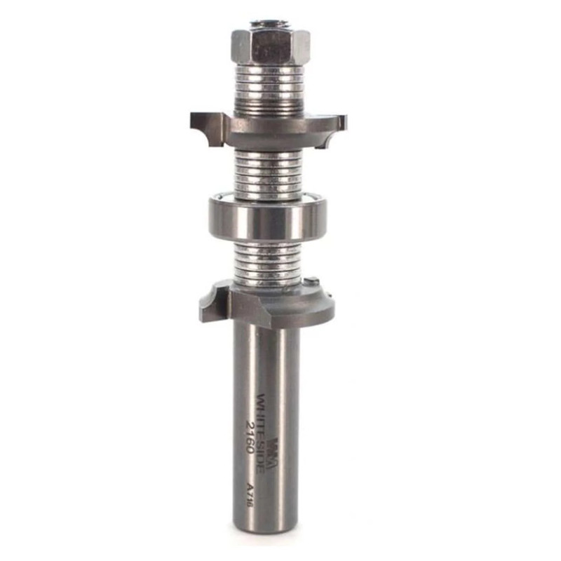 Double Roundover Bit 1/8" R 1-1/8" LD 1/2" SH 3-3/4" OL 2 FL